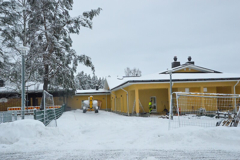 Rakenteilla oleva päiväkoti